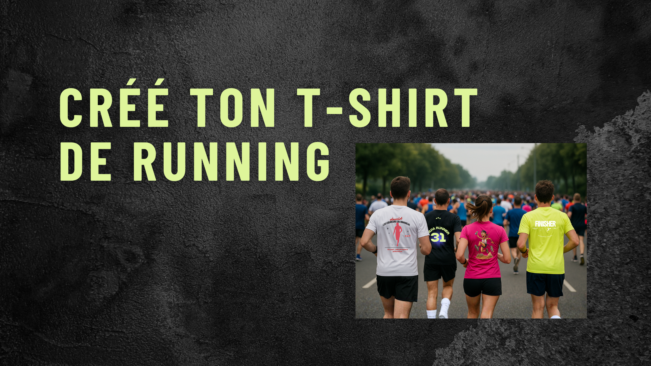 Créé ton t-shirt de running sur notre outil 100% en ligne