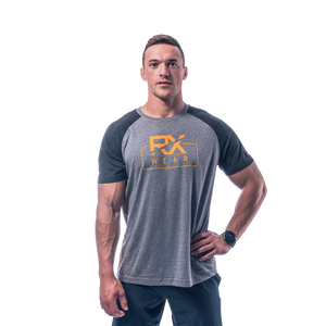 TSHIRT HOMME "GOLDEN" BICOLOR GRIS/NOIR