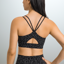 Charger l&#39;image dans la galerie, BRASSIERE DOUBLE STRAPS LEOPARD